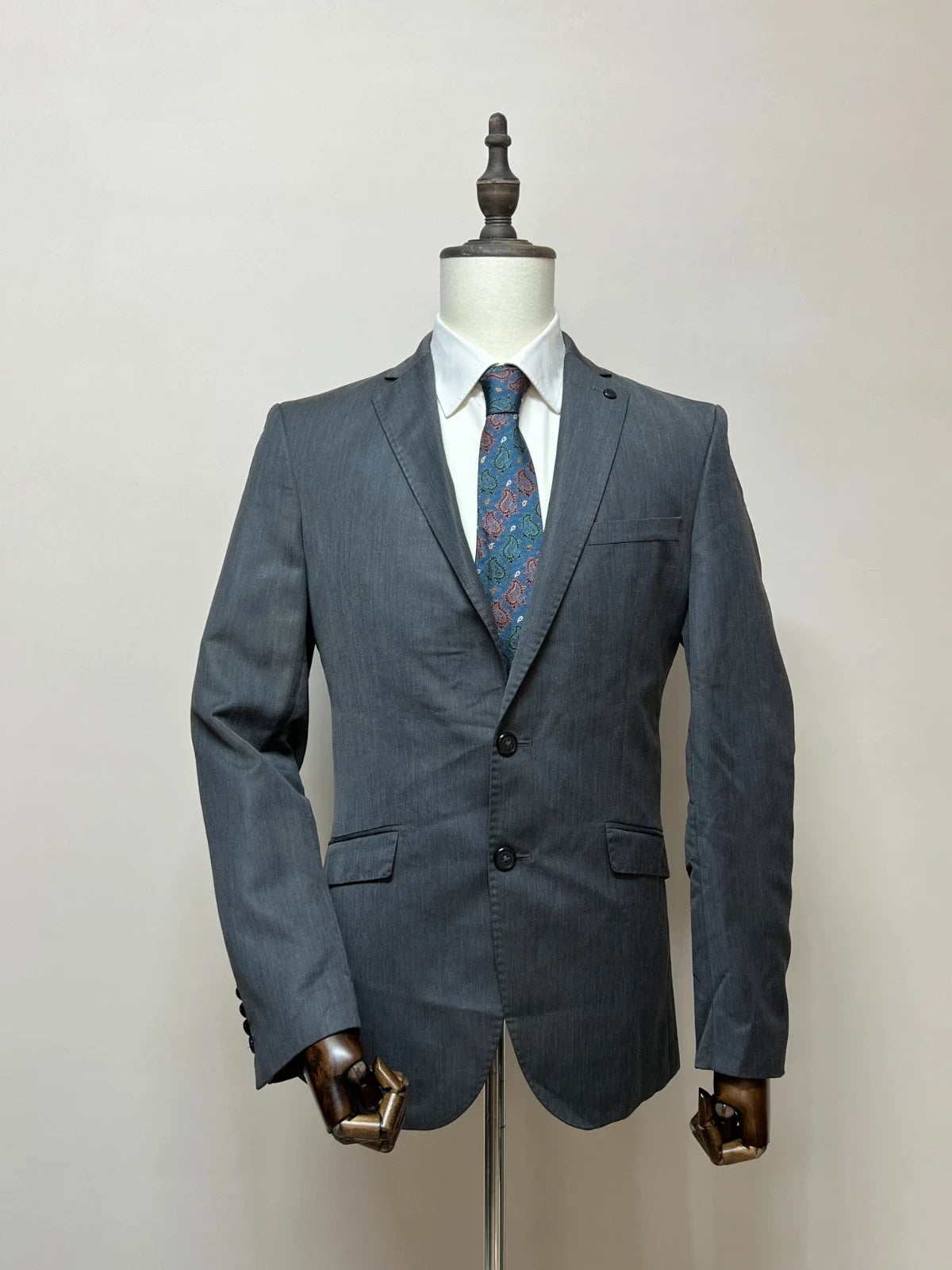 Giacca Uomo Zara Man Grigio Elegante Taglia 48 Slim Fit (MG22)