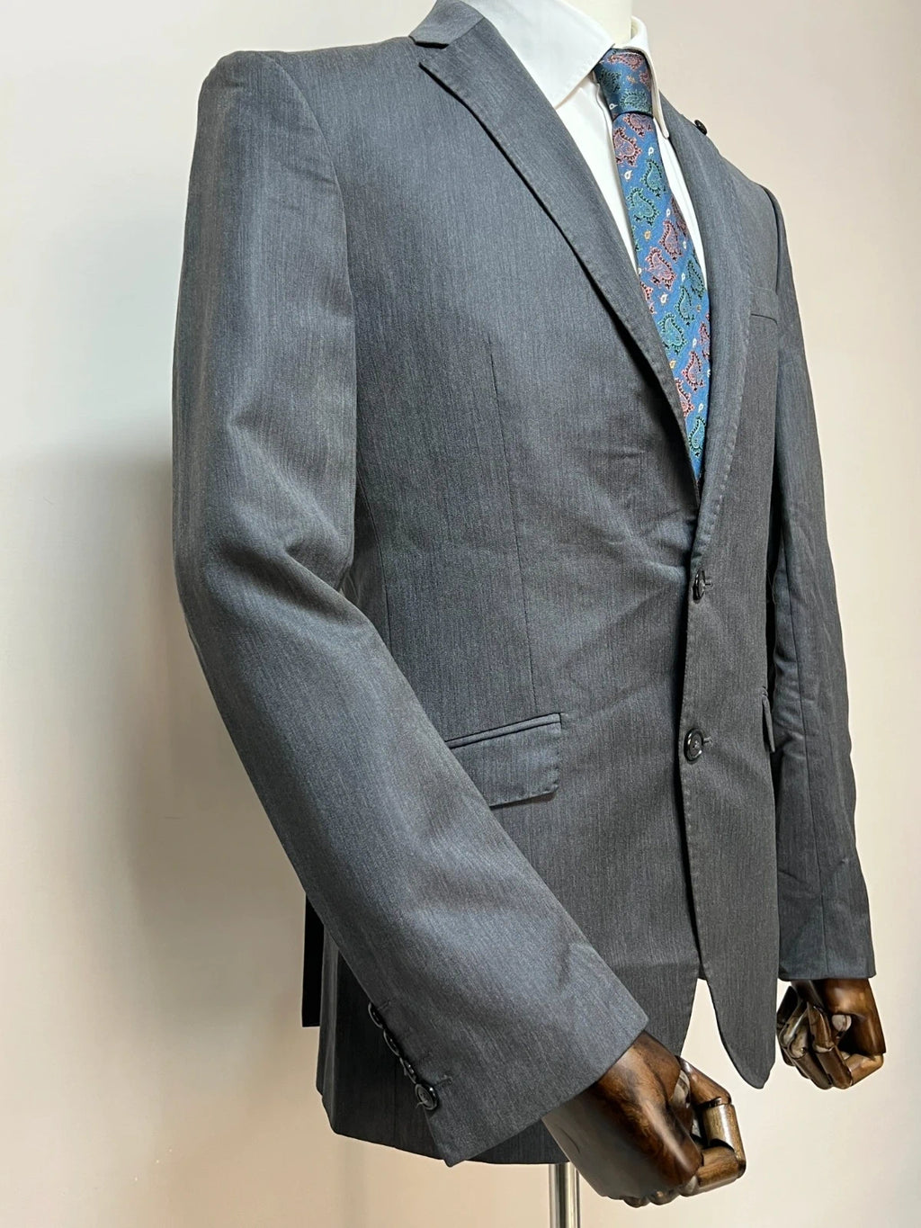 Giacca Uomo Zara Man Grigio Elegante Taglia 48 Slim Fit (MG22)