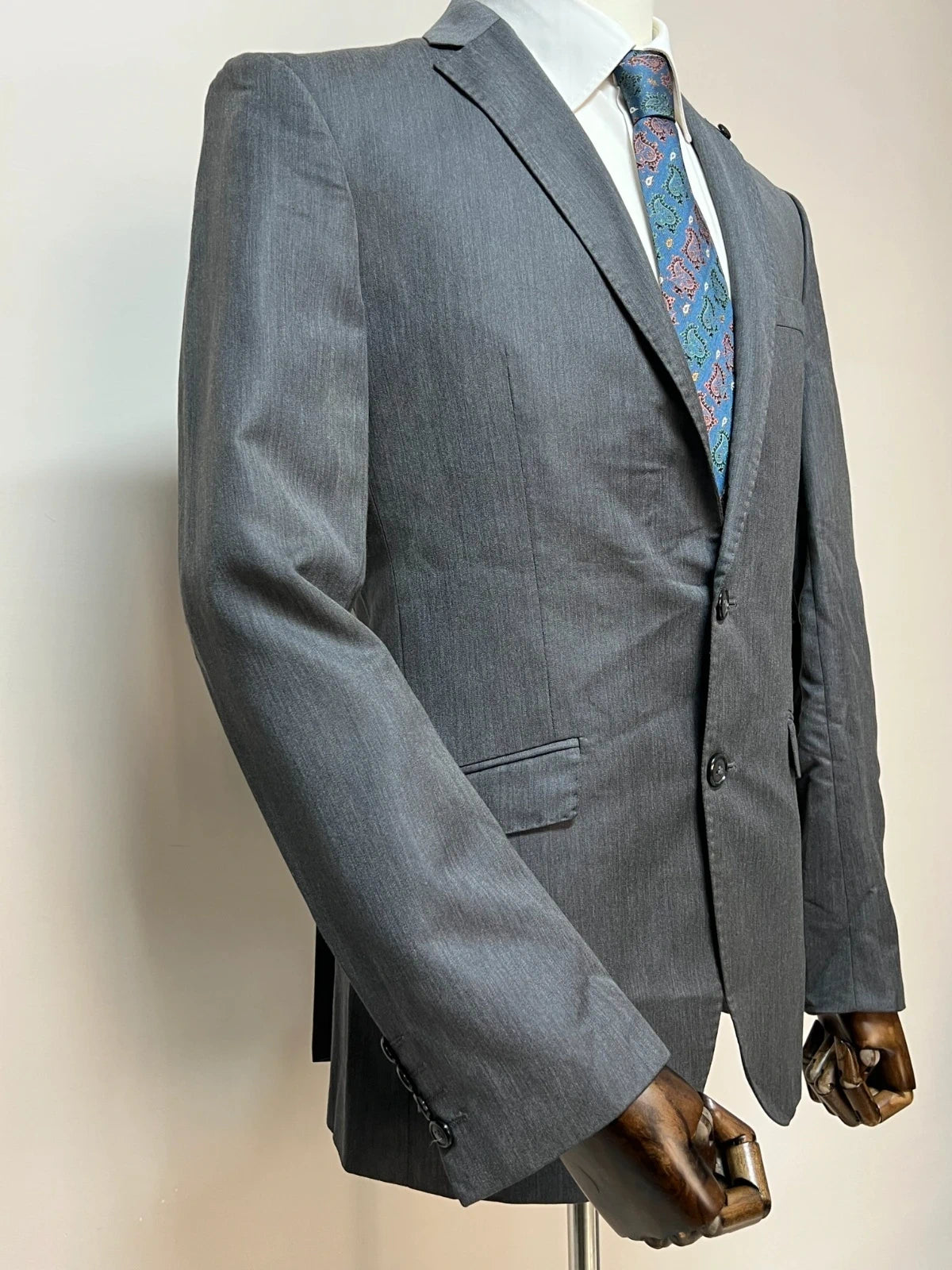 Giacca Uomo Zara Man Grigio Elegante Taglia 48 Slim Fit (MG22)