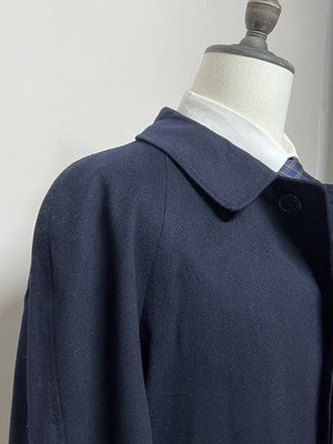 Vintage Dressing Cappotti Uomo Blu navy in Lana – Taglia 50