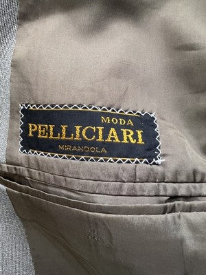 Pellicciari Moda Abito Uomo Blu navy in lana Gessato – Taglia 50