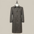 Vintage Dressing Cappotti Uomo Grigio in Lana Spigato – Taglia 44