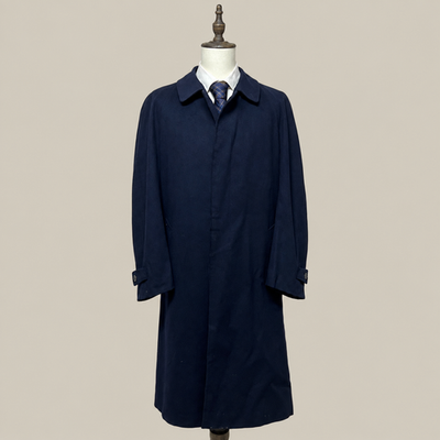 Vintage Dressing Cappotti Uomo Blu navy in Lana – Taglia 50