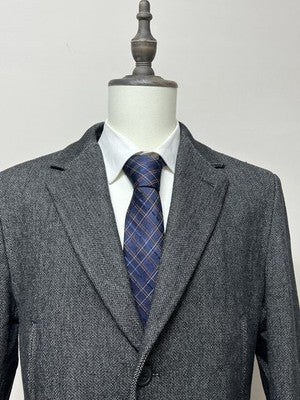 Conbipel Cappotti Uomo Grigio in Lana Spigato – Taglia 52