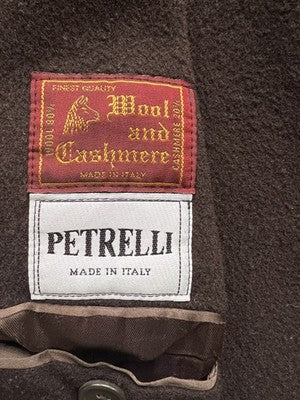 Petrelli Cappotti Uomo Marrone in Cashmere – Taglia 50
