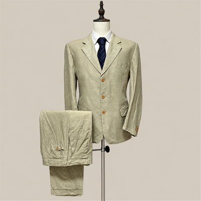 Greaves Abito Uomo Beige in Lino – Taglia 52