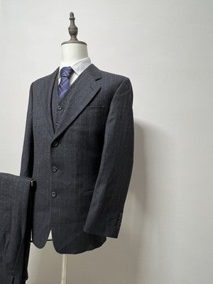 Luca D'Altieri Abito Uomo Grigio antracite Gessato – Taglia 50