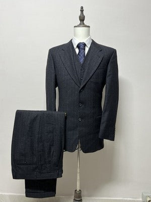 Luca D'Altieri Abito Uomo Grigio antracite Gessato – Taglia 50