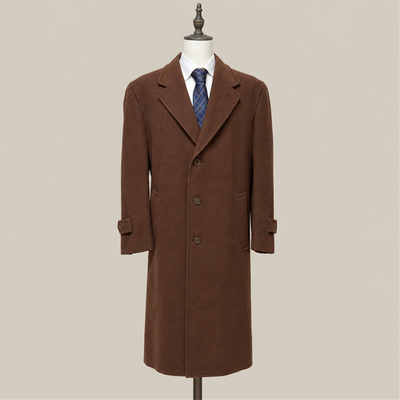 Facis Cappotto Uomo Marrone in Lana – Taglia 52