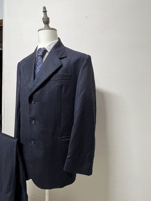 RicHard Abito Uomo Blu Navy in Lana – Taglia 56