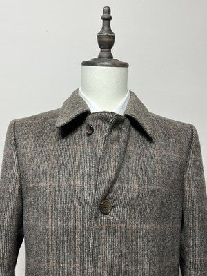 Vintage Dressing Cappotti Uomo Grigio in Lana Spigato – Taglia 44