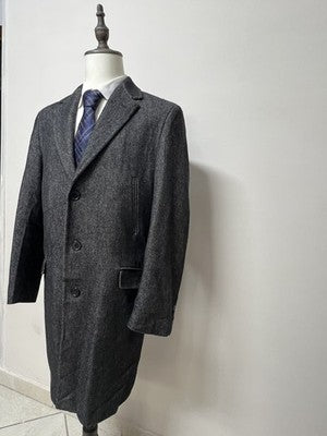 Conbipel Cappotti Uomo Grigio in Lana Spigato – Taglia 52