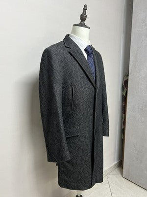 Conbipel Cappotti Uomo Grigio in Lana Spigato – Taglia 52