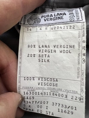 Green Abito Uomo Grigio in Lana – Taglia 54