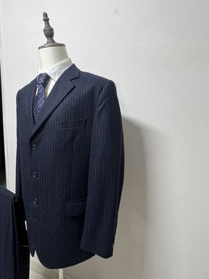 Vitale Barberis Canonico Abito Uomo Blu Navy in Lana – Taglia 54