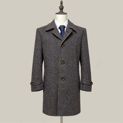 Facis Cappotto Uomo Grigio in Lana – Taglia 50
