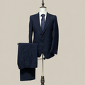 lineasse Abito Uomo Blu navy in Pura lana vergine – Taglia 50