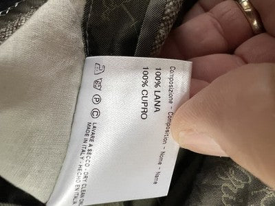 Per Spalli Abito Uomo Grigio chiaro in 100% lana; fodera 100% cupro – Taglia 52