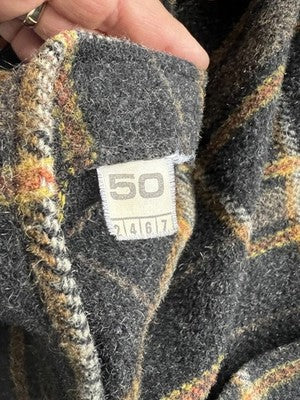 I Leconidi Cappotti Uomo Grigio in Lana Quadri – Taglia 50