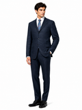 Barbieri Trend Milano Abito Uomo Blu Navy 100% Lino Taglia 52 Made in Italy