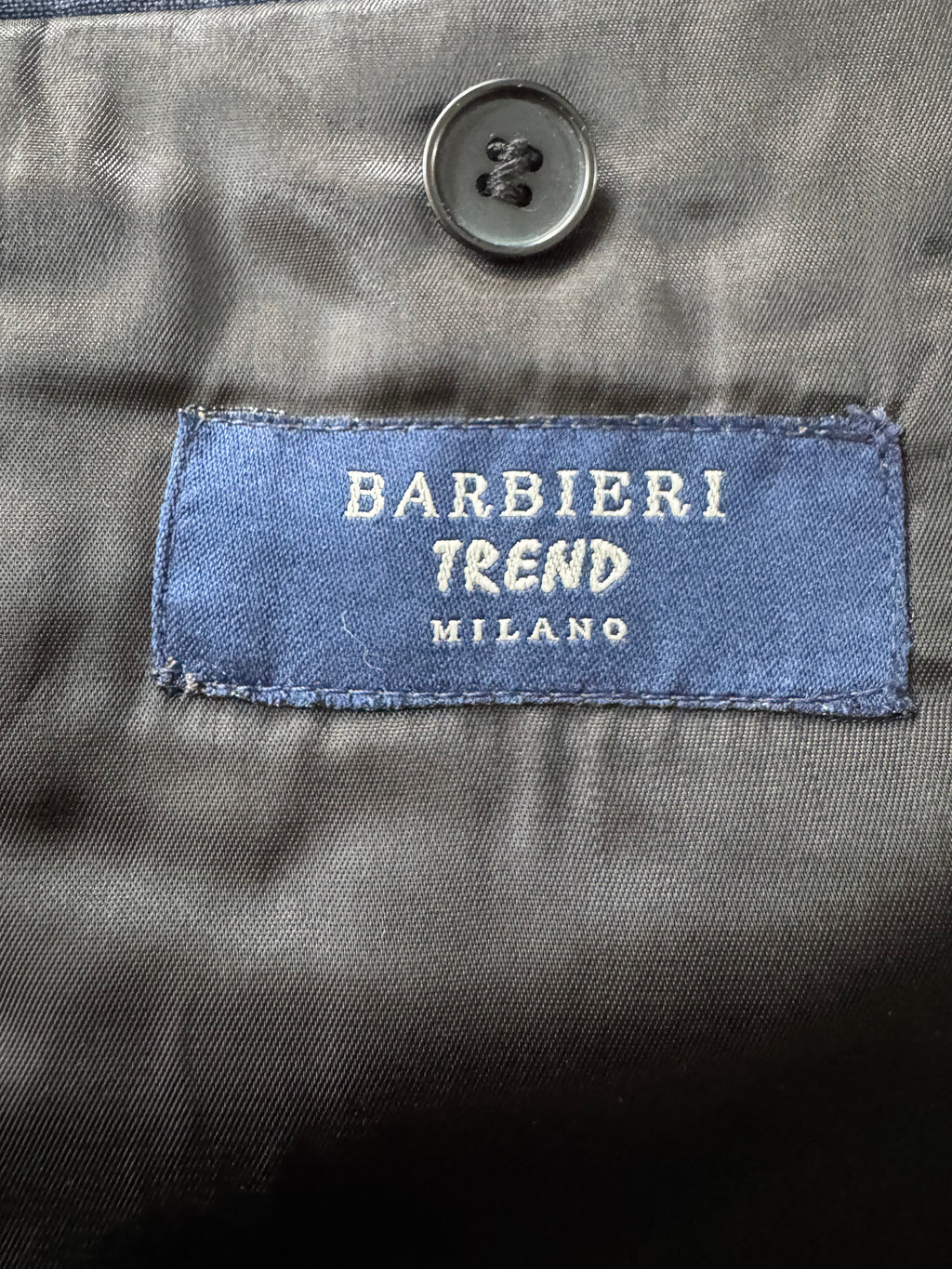 Barbieri Trend Milano Abito Uomo Blu Navy 100% Lino Taglia 52 Made in Italy
