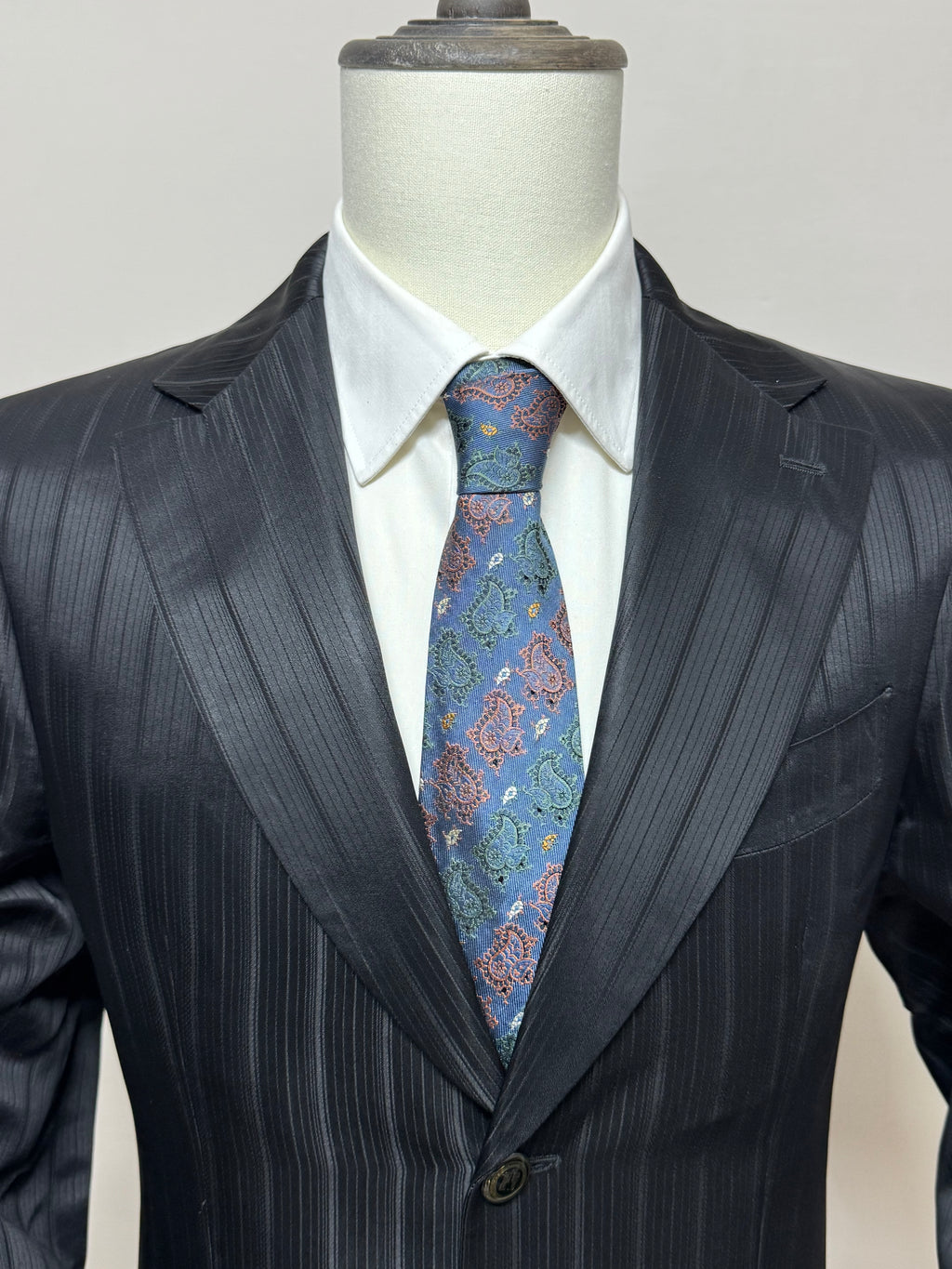 Giacca Carlo Pignatelli Cerimonia Nera Gessata Lucida Elegante Uomo Taglia 50