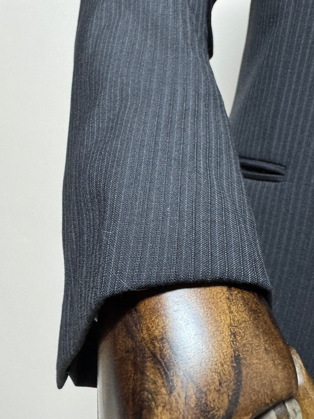 Armani Collezioni Giacca Uomo Nera Gessata Elegante Taglia 52 Made in Italy