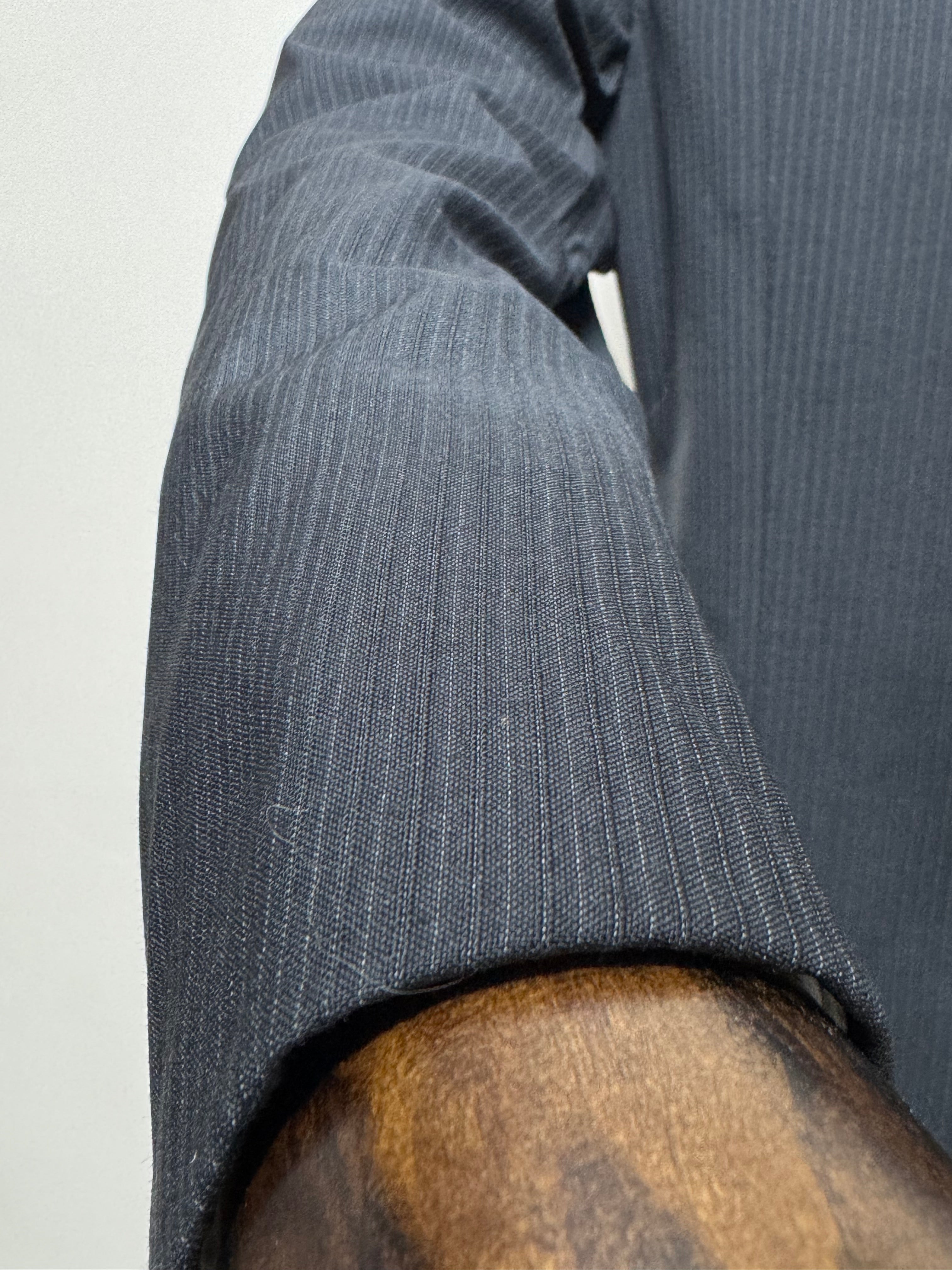 Armani Collezioni Giacca Uomo Nera Gessata Elegante Taglia 52 Made in Italy