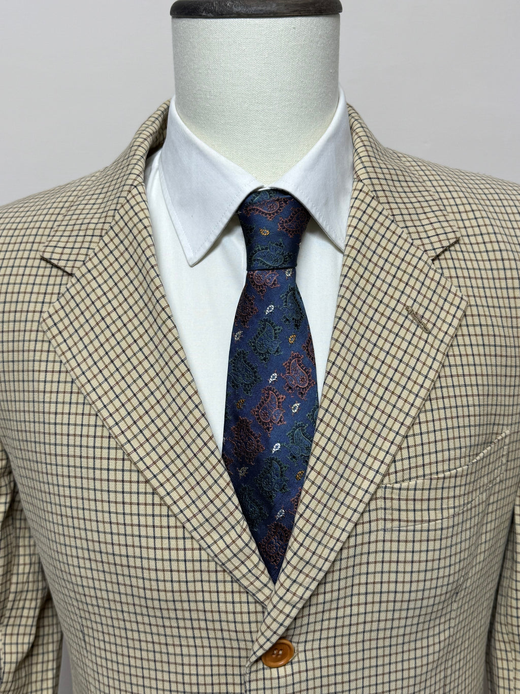 Boggi Giacca Uomo Beige Quadri Cotone Made in Italy Taglia 52 Elegante Casual