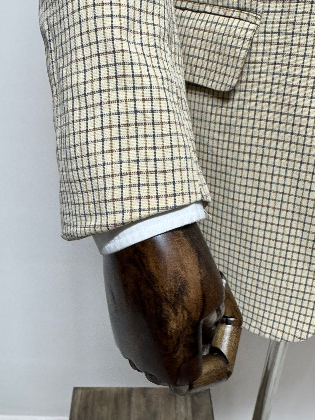 Boggi Giacca Uomo Beige Quadri Cotone Made in Italy Taglia 52 Elegante Casual