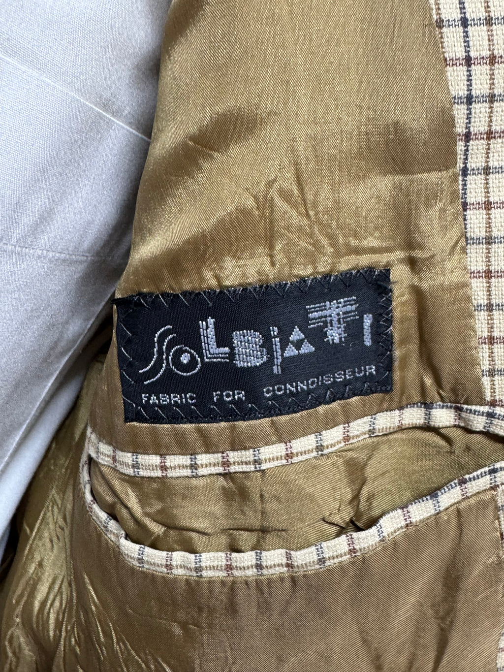 Boggi Giacca Uomo Beige Quadri Cotone Made in Italy Taglia 52 Elegante Casual