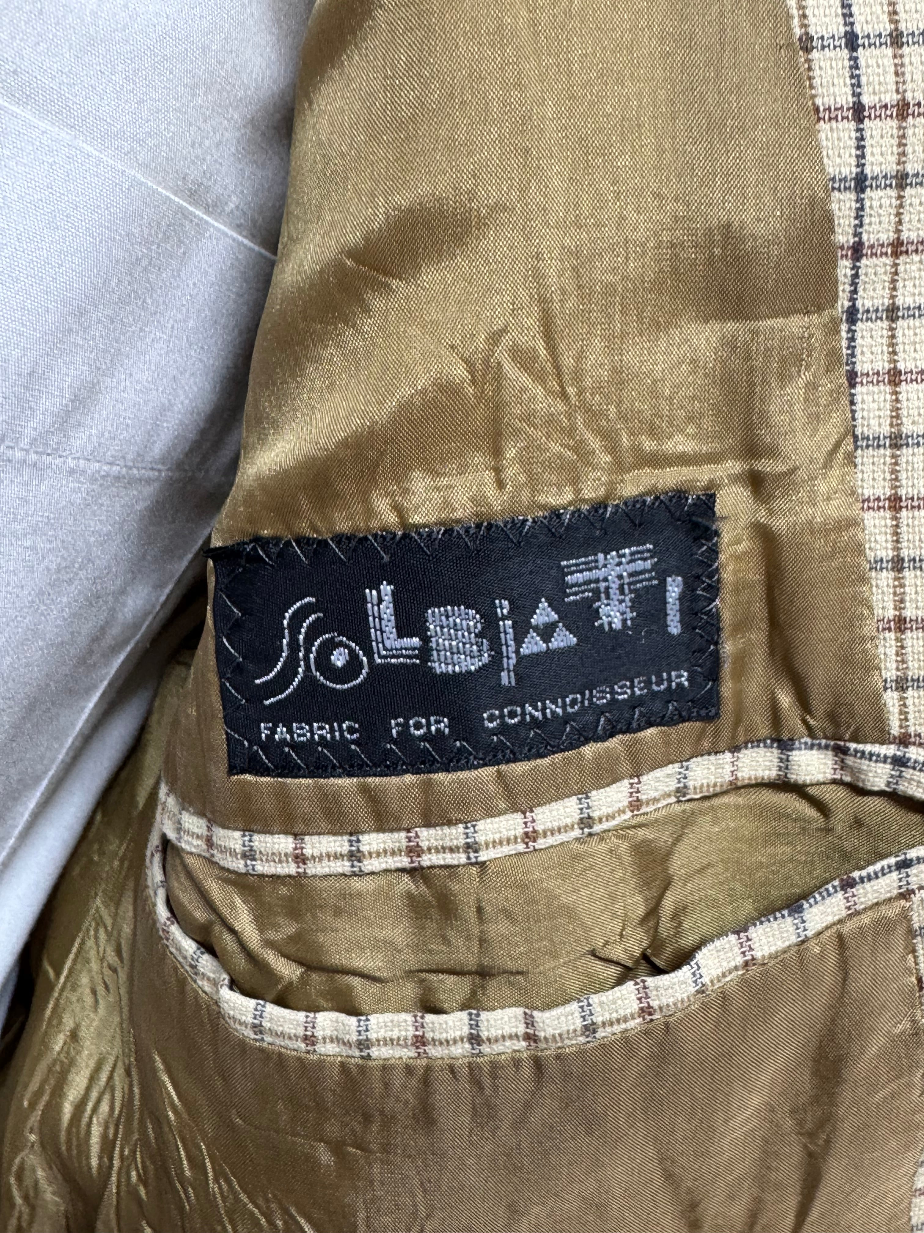 Boggi Giacca Uomo Beige Quadri Cotone Made in Italy Taglia 52 Elegante Casual