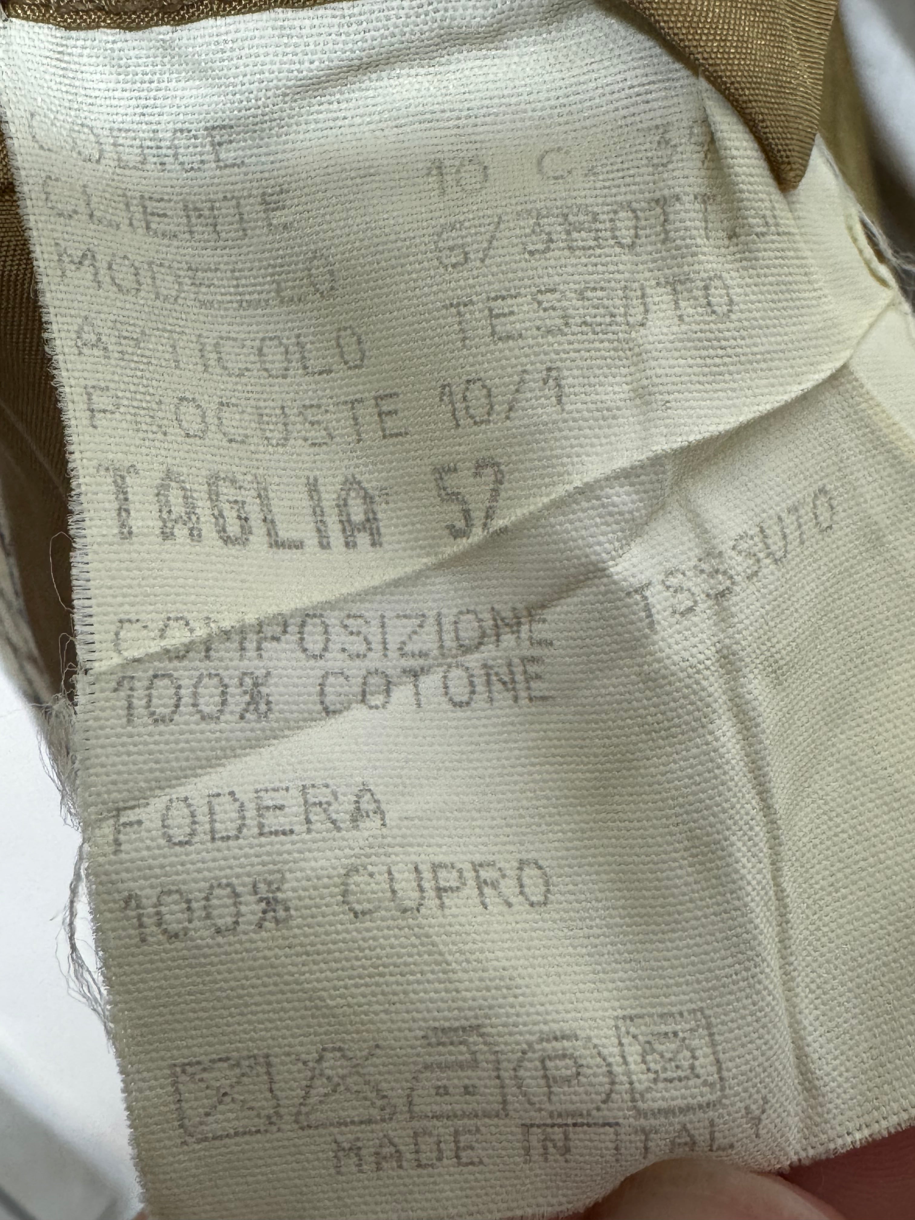 Boggi Giacca Uomo Beige Quadri Cotone Made in Italy Taglia 52 Elegante Casual
