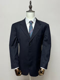 Valentino Uomo Giacca Blazer Blu Navy Super 100's Elegante Taglia 56 Made in Italy