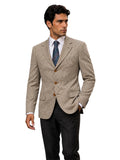 Boggi Giacca Uomo Beige Quadri Cotone Made in Italy Taglia 52 Elegante Casual